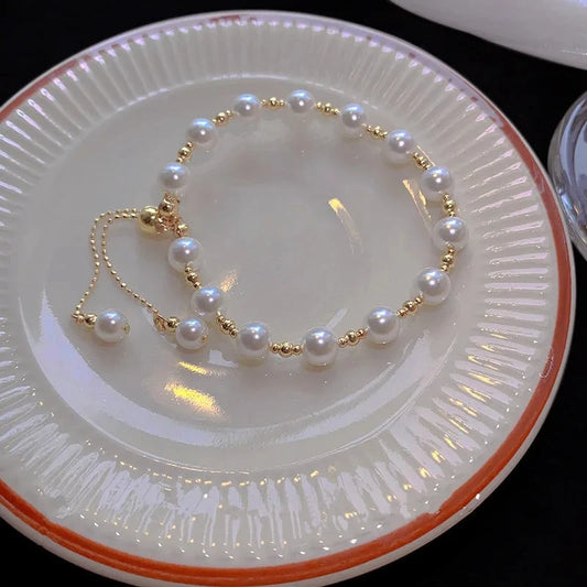 Elegant Baroque Pearl Bracelet: Premium Ladies' Fashion Jewelry for Birthday Parties